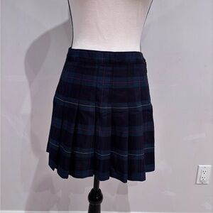 American Apparel Navy Plaid Mini Skirt